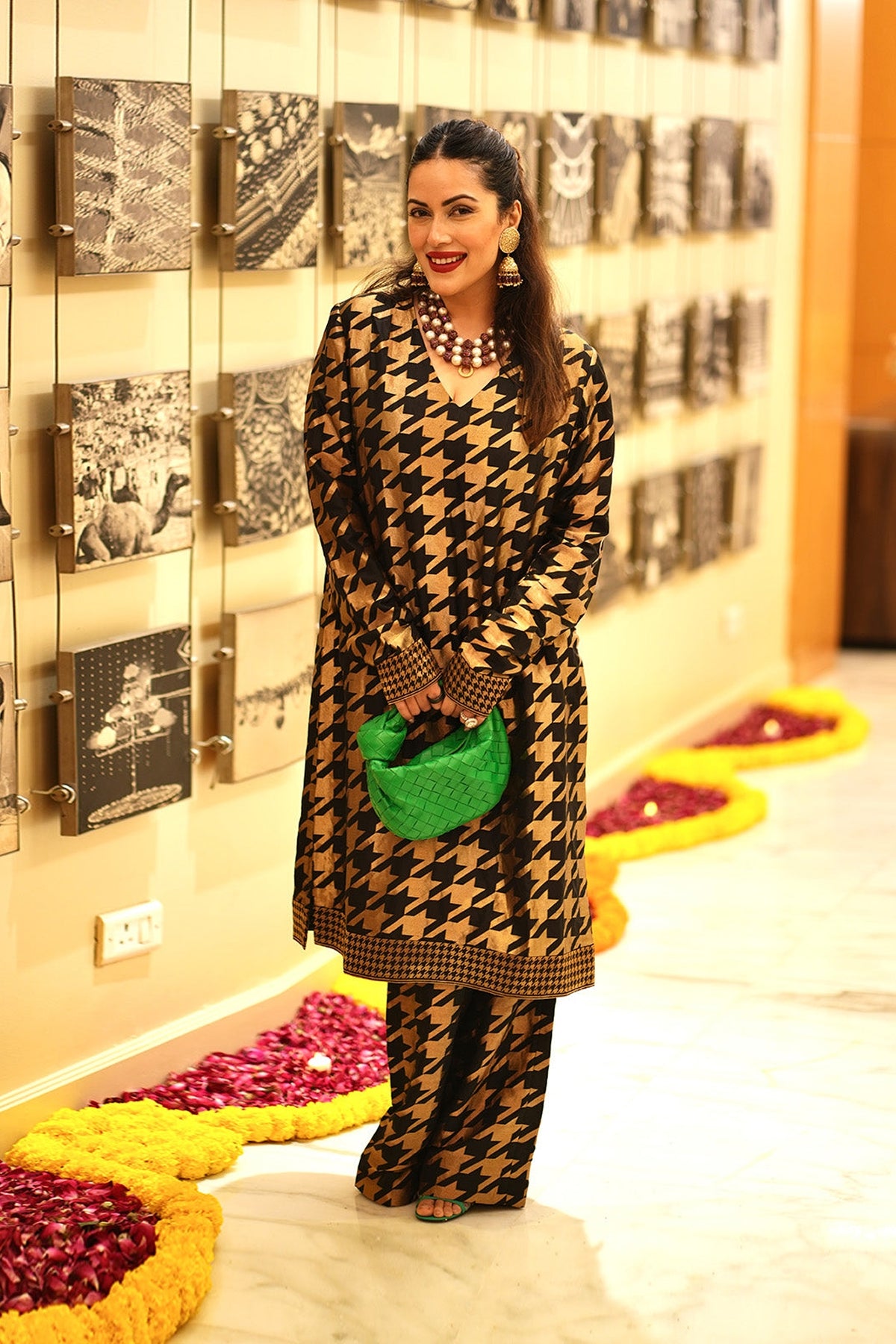 Himani Shah in Black Gerum Kurta Set