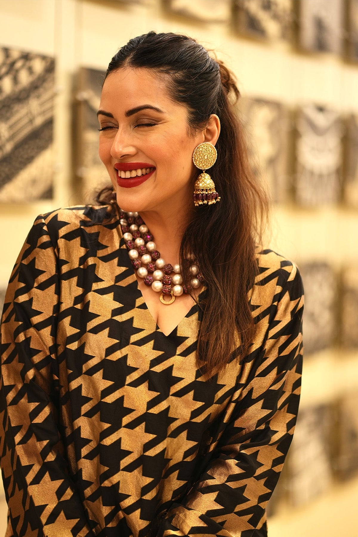 Himani Shah in Black Gerum Kurta Set