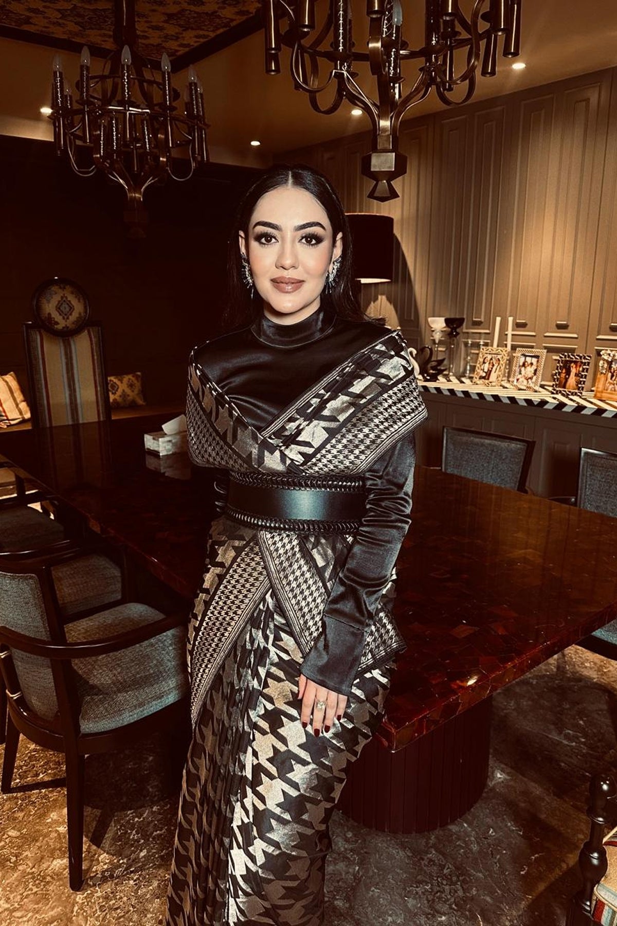 Black Gerum Saree