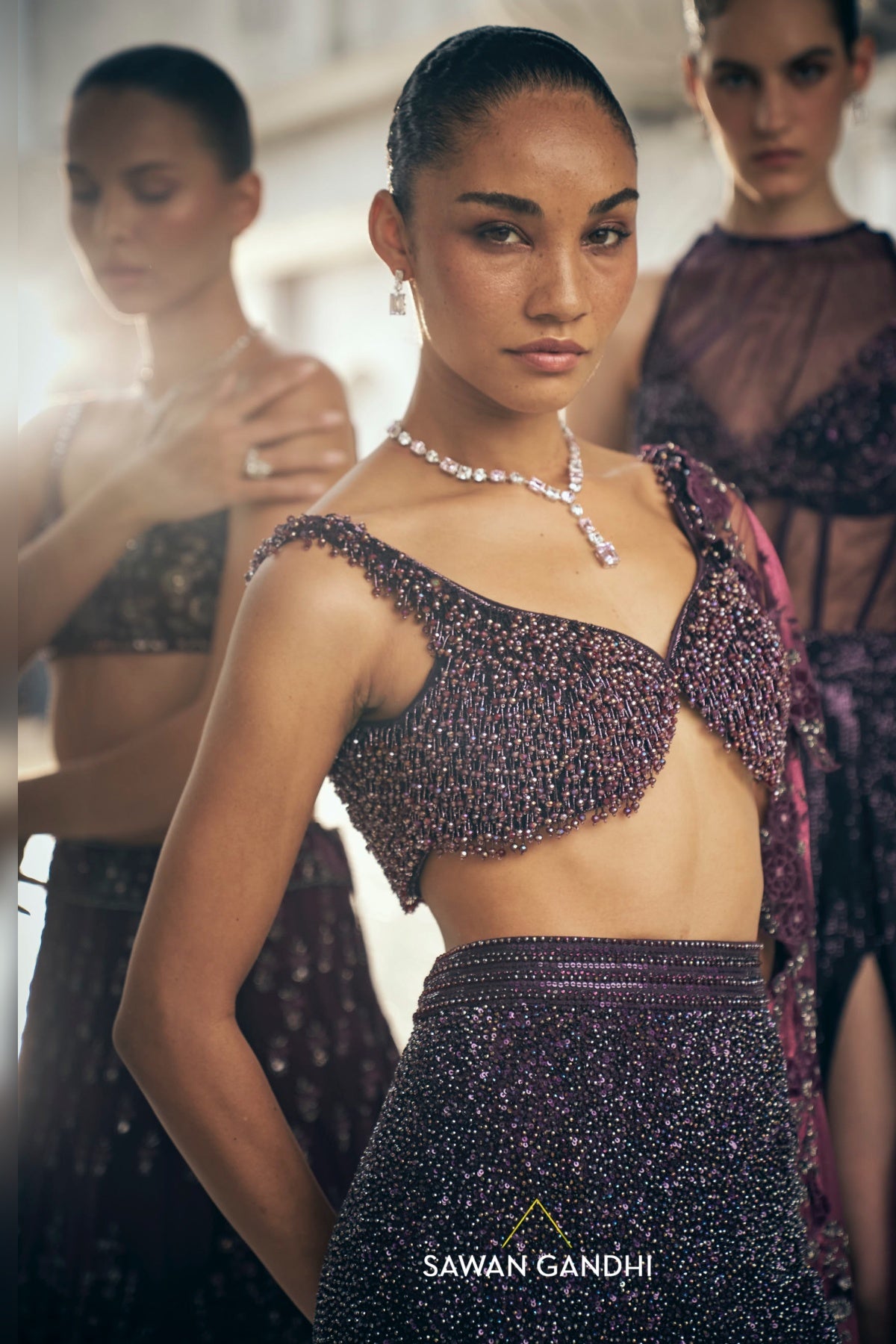 wine fishcut swarosvki lehenga