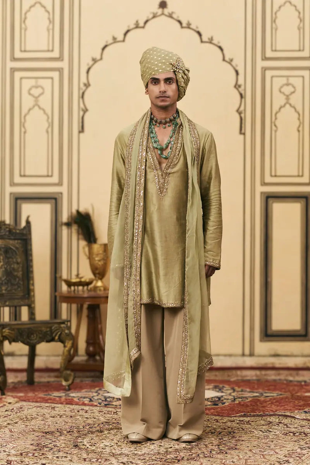 Zaitooni Chanderi Kurta Set