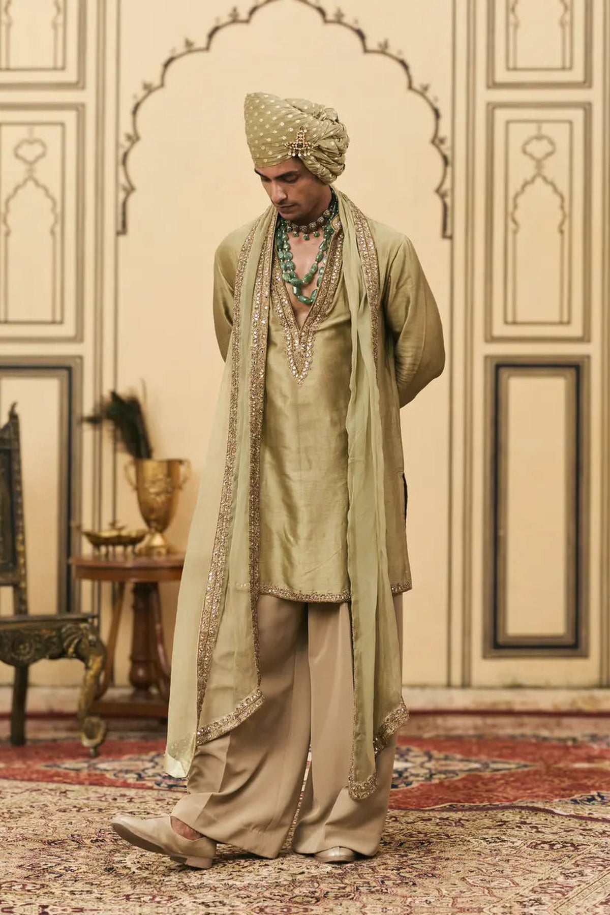 Zaitooni Chanderi Kurta Set