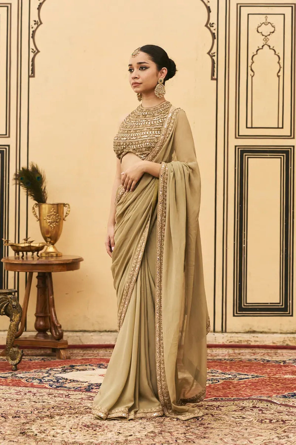Zaitooni Georgette Saree Set