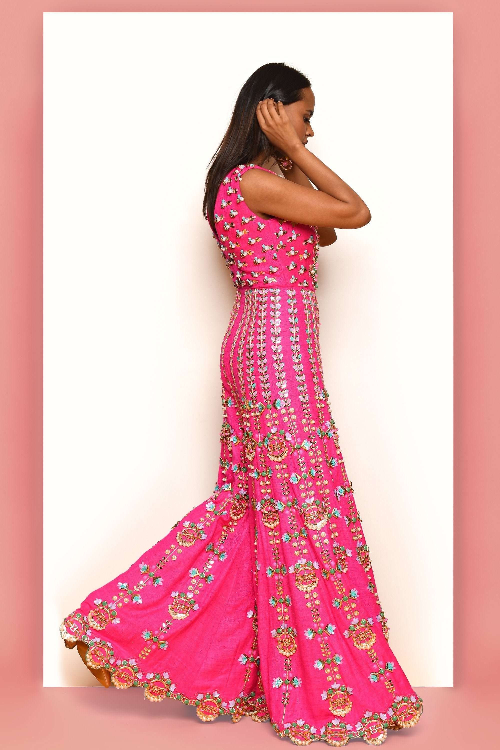 FIERCELY FRENZY - HOT PINK JUMPSUIT