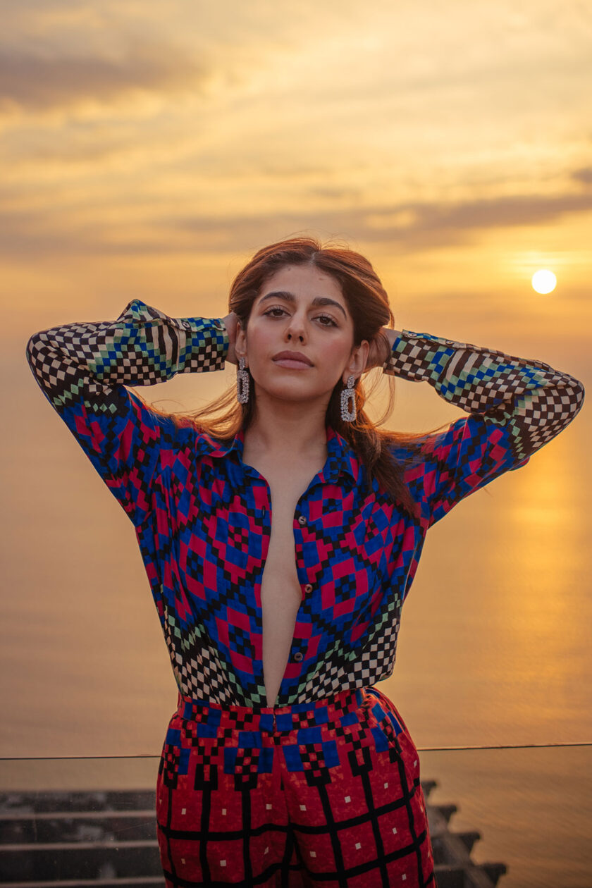 SK Print Shirt Short Set SKG - 100