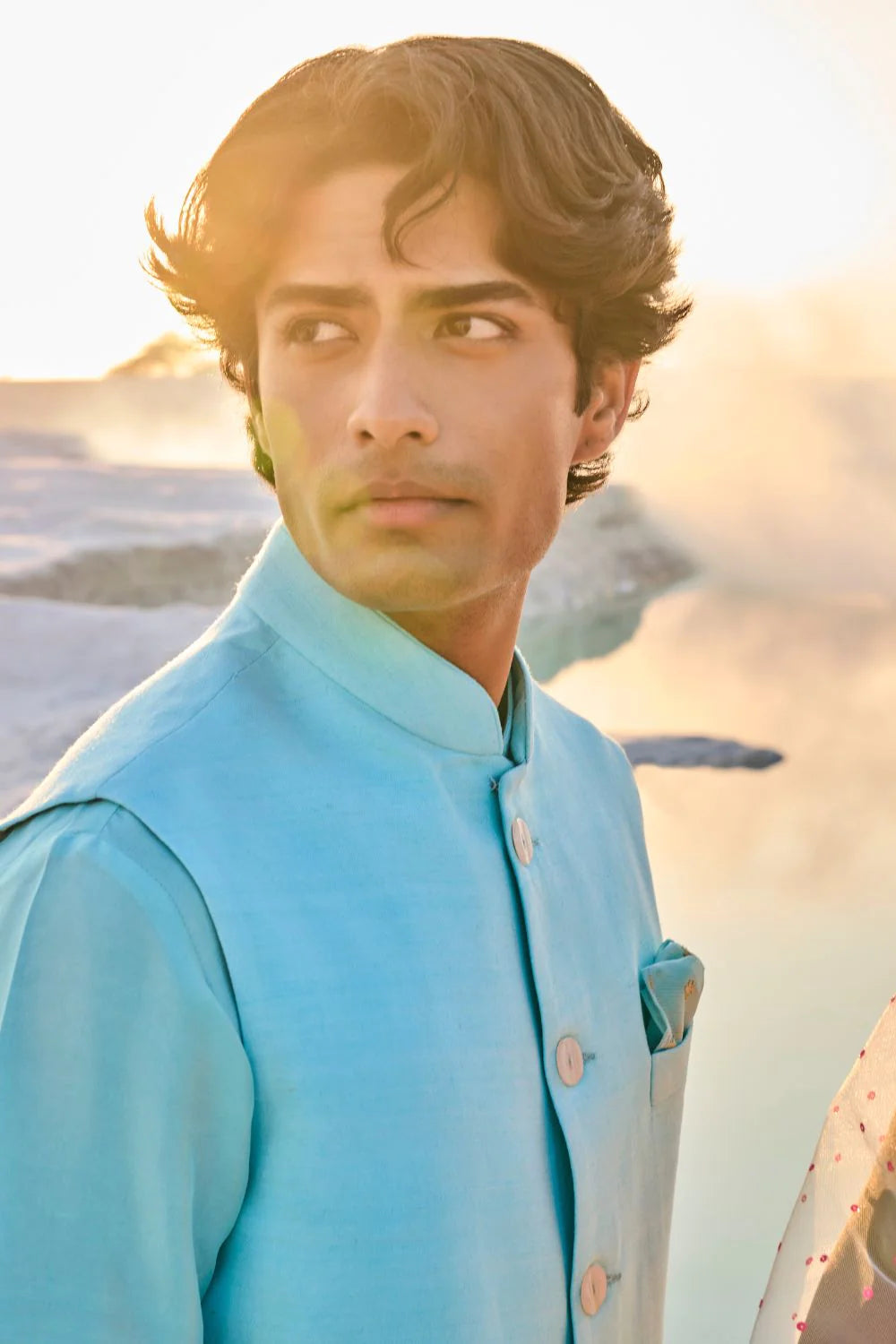 SG Turquoise Blue Bundi Set