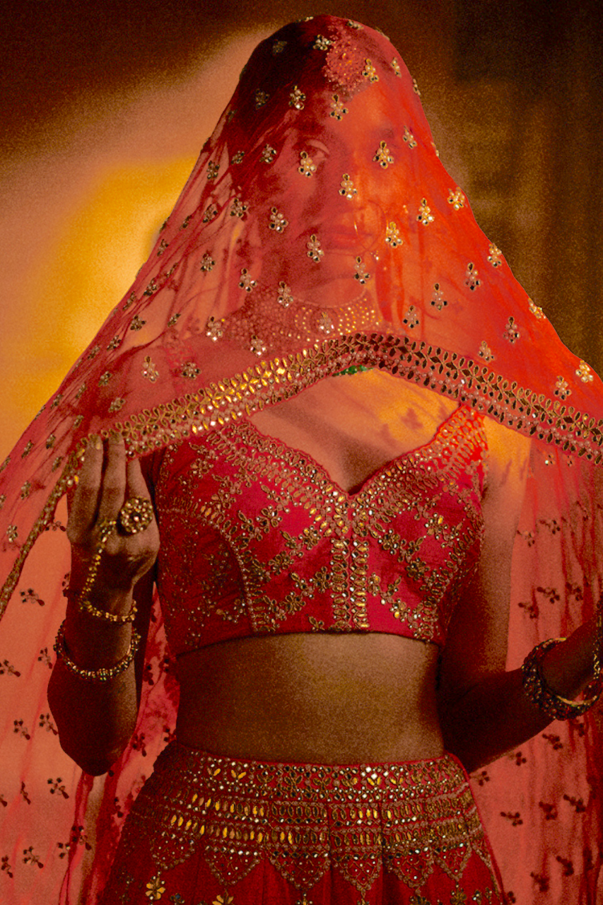 Burnt Orange Gota Patti Lehenga Set