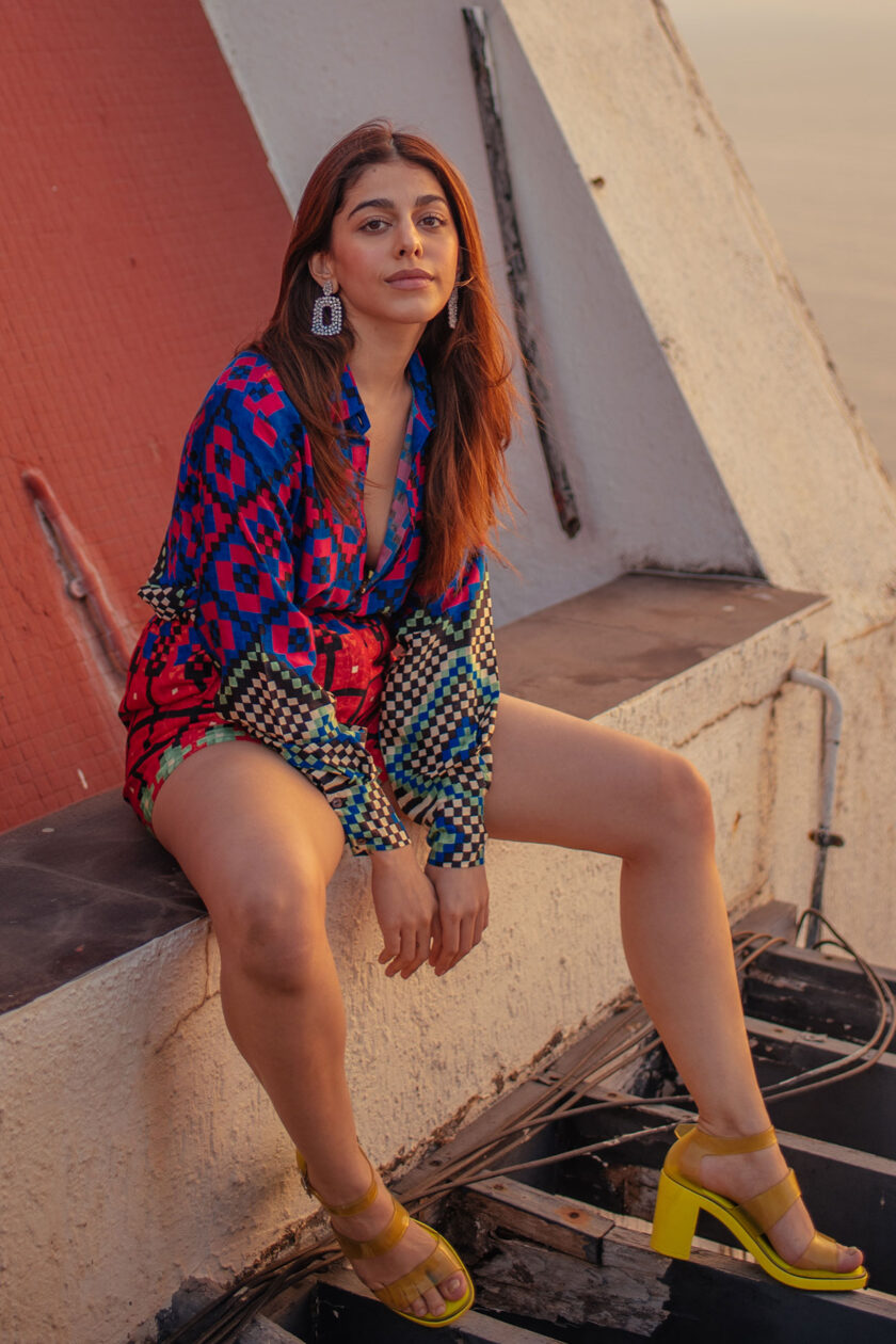 SK Print Shirt Short Set SKG - 100