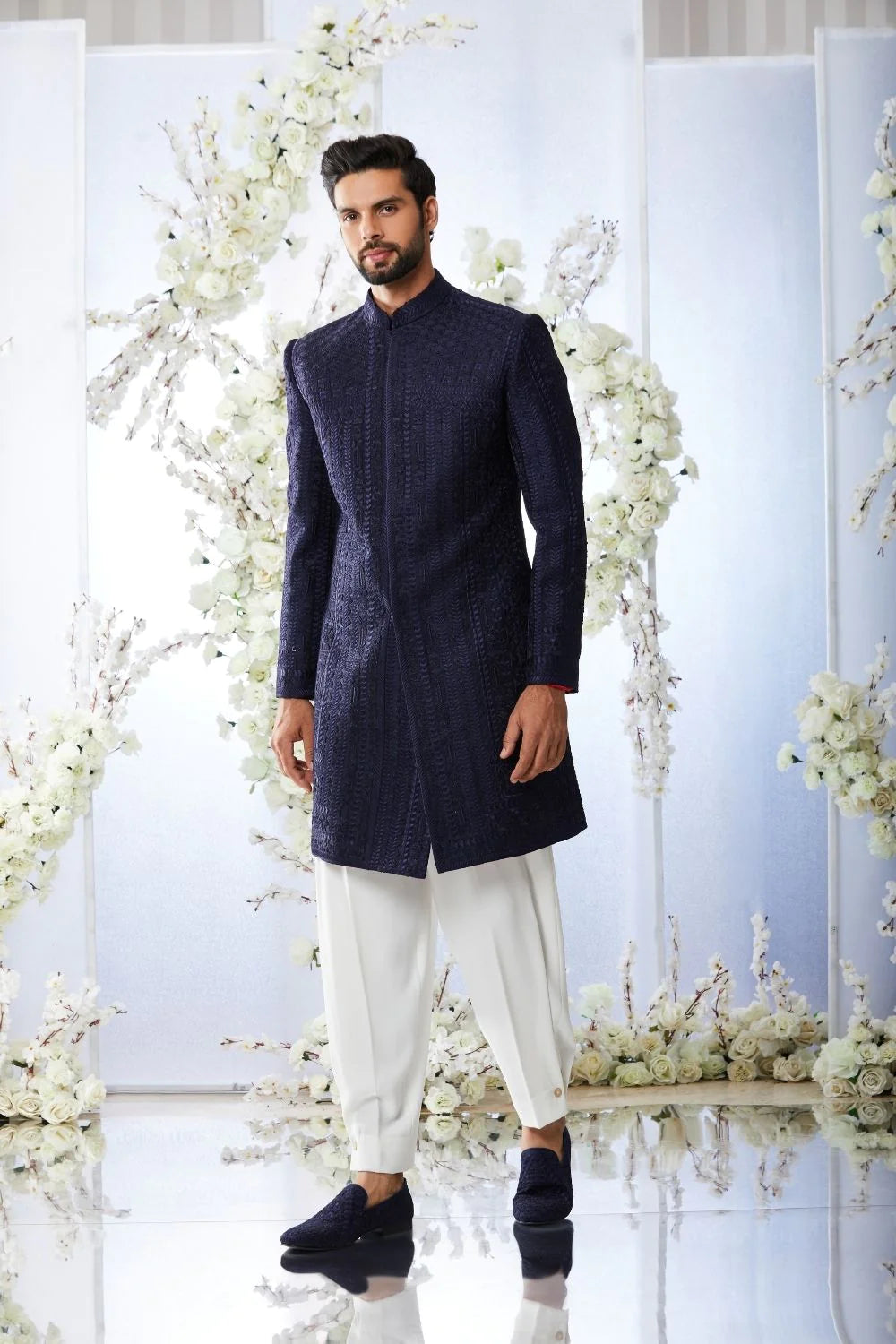 SG Midnight Blue Sherwani Set