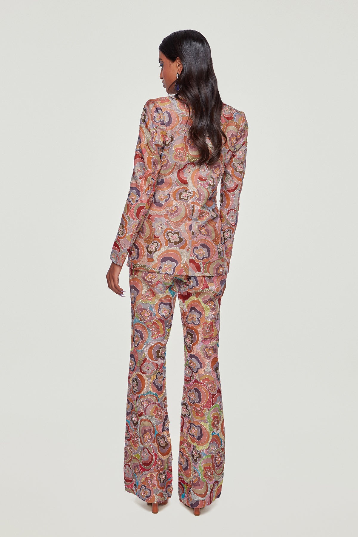 ROSELIN - Divergence Rose Printed And Embellished Pantsuit