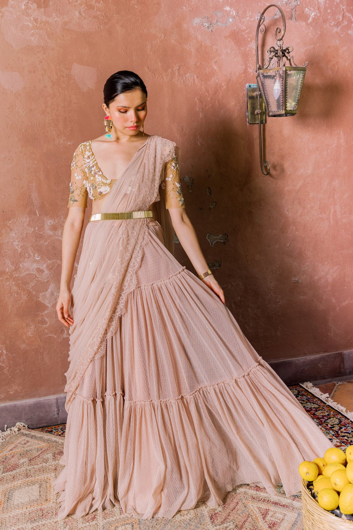 French rose, bohemian, tiered