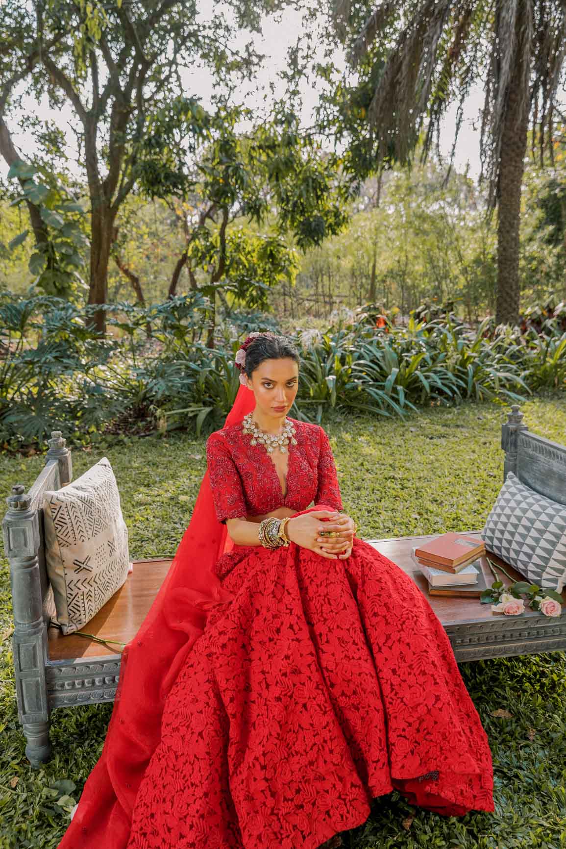 Red, bohemian, Frida, wildflower