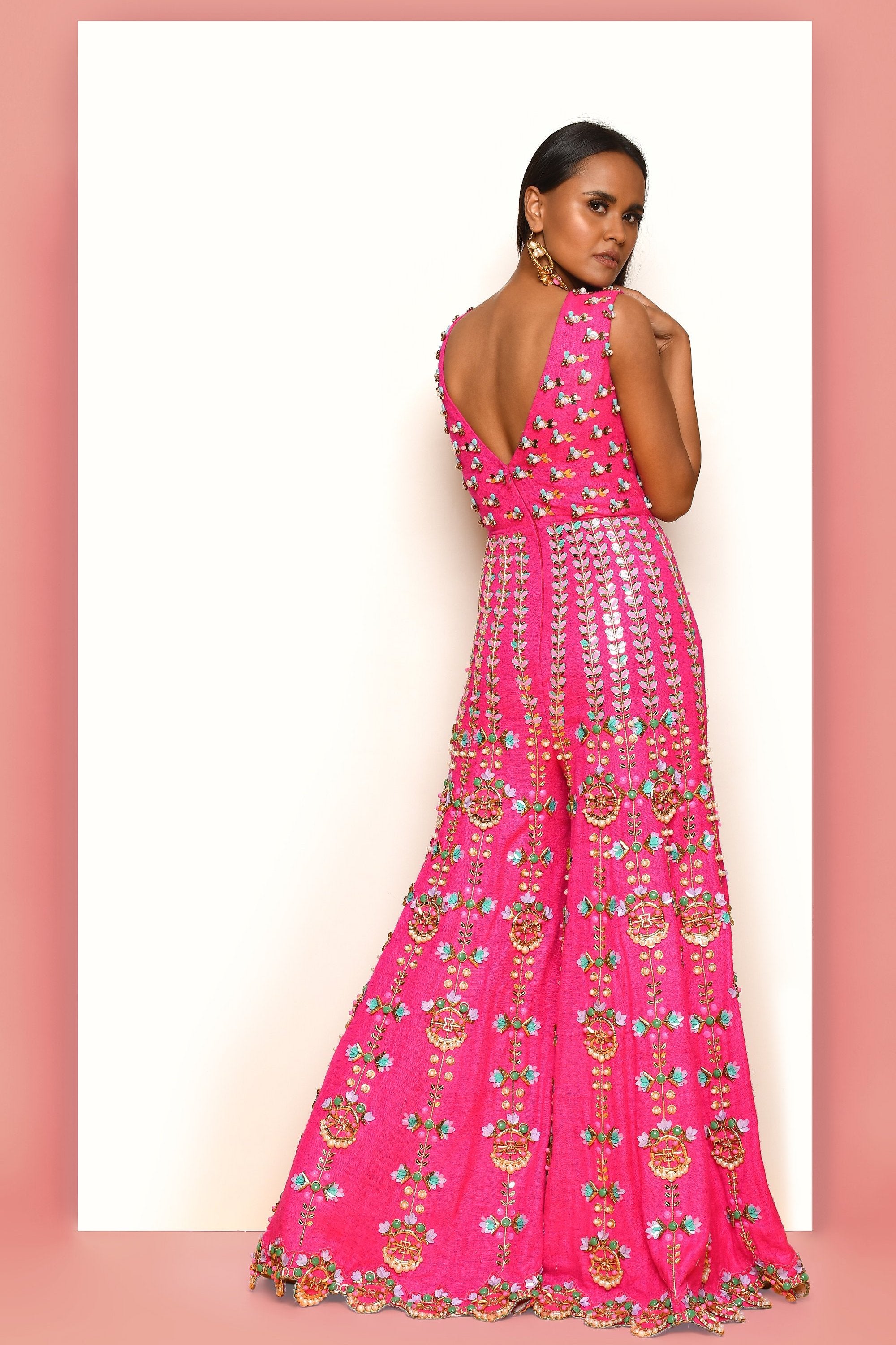 FIERCELY FRENZY - HOT PINK JUMPSUIT