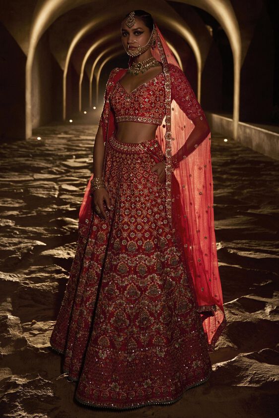NAKSHATRAM LEHENGA - RED