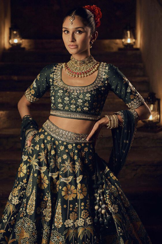 KIMAYA LEHENGA - GREEN