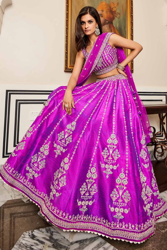 AADAB LEHENGA SET - VIVID VIOLET