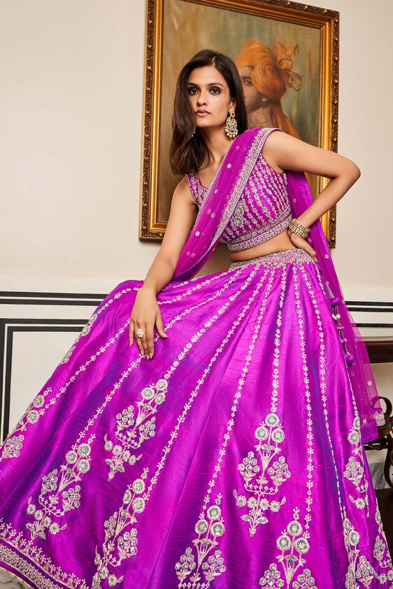 AADAB LEHENGA SET - VIVID VIOLET