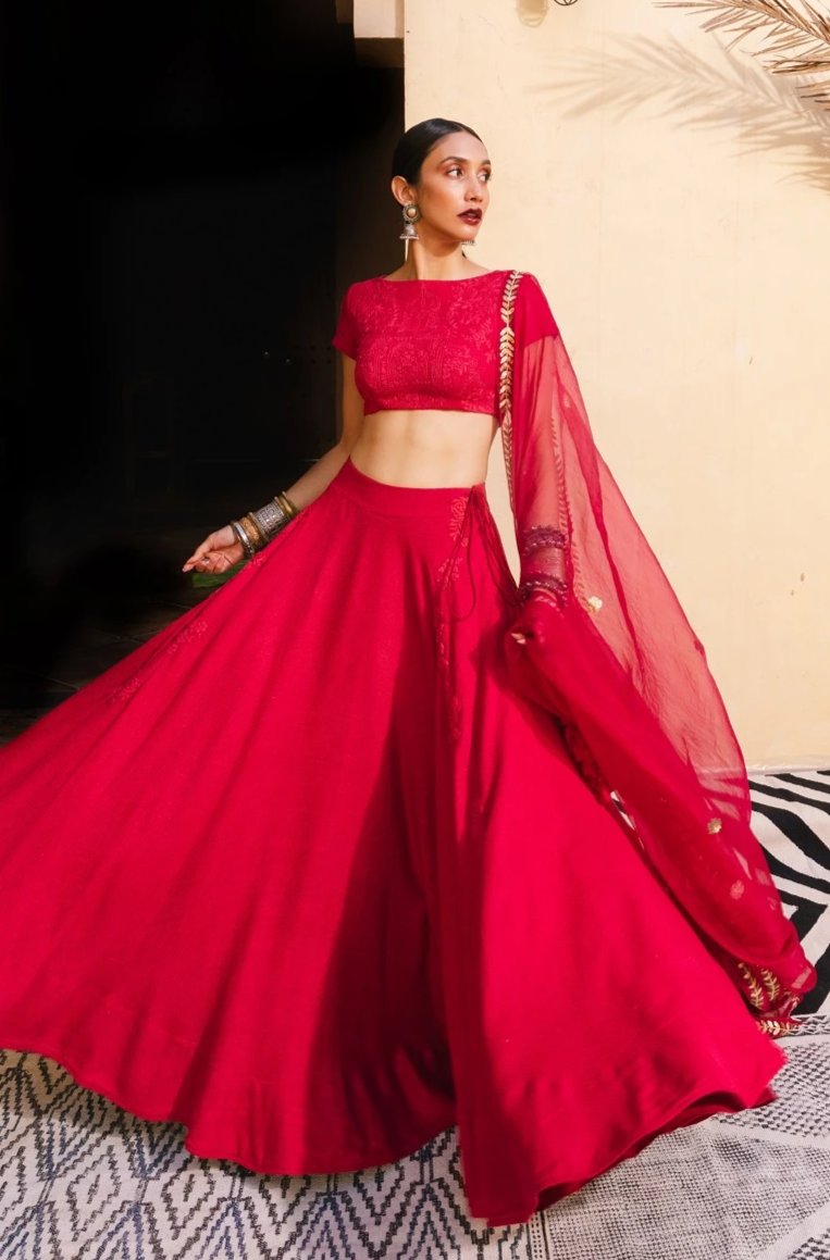 Bohemian Bridal Lehenga