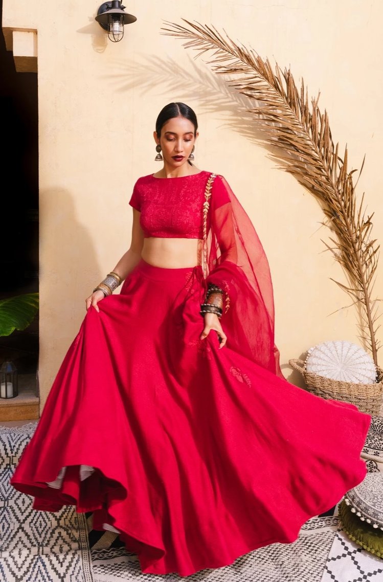 Bohemian Bridal Lehenga