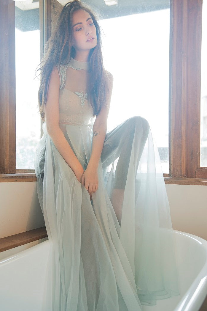 Snow cone layered organza tunic set