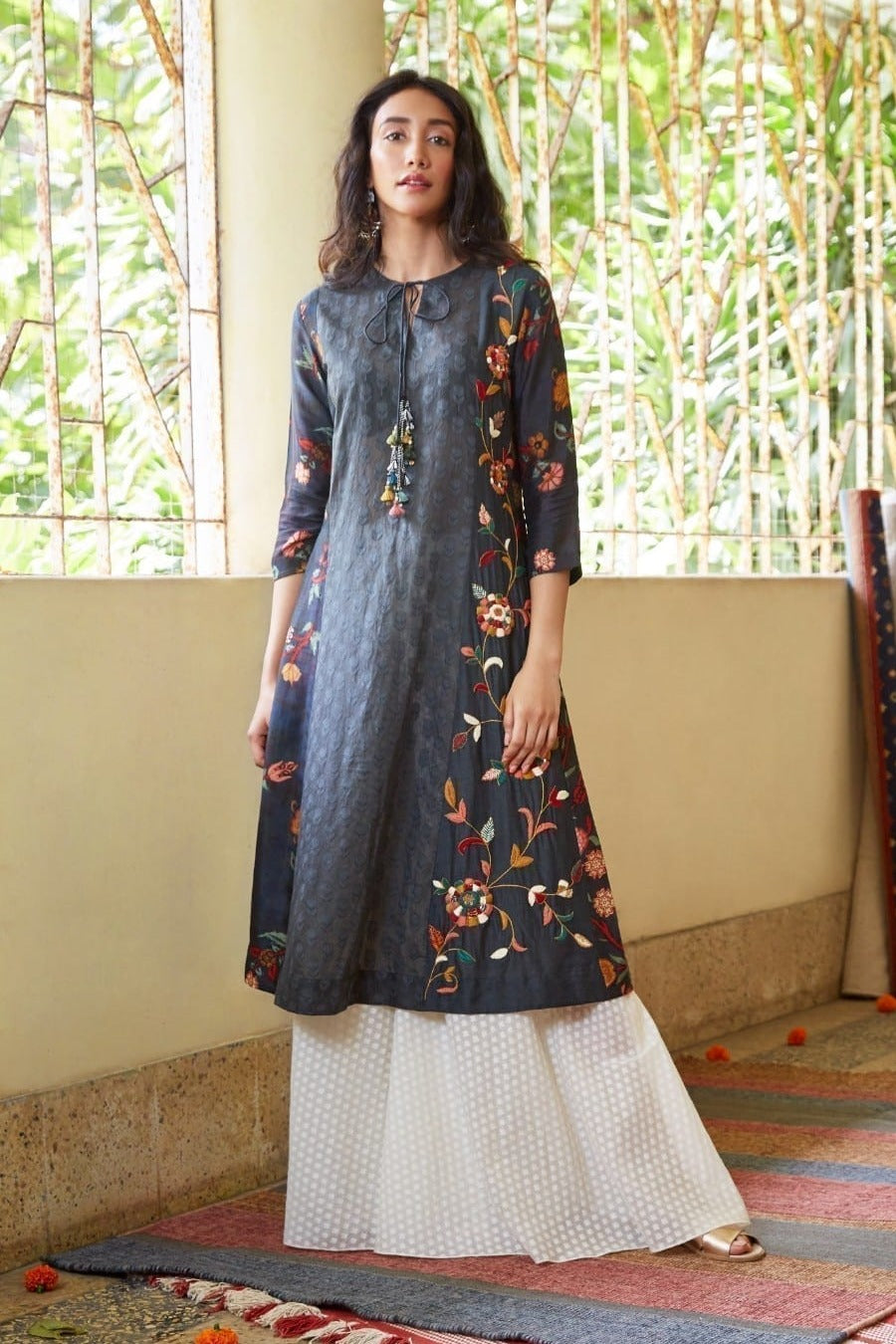 Black & White Kurta Palazzo