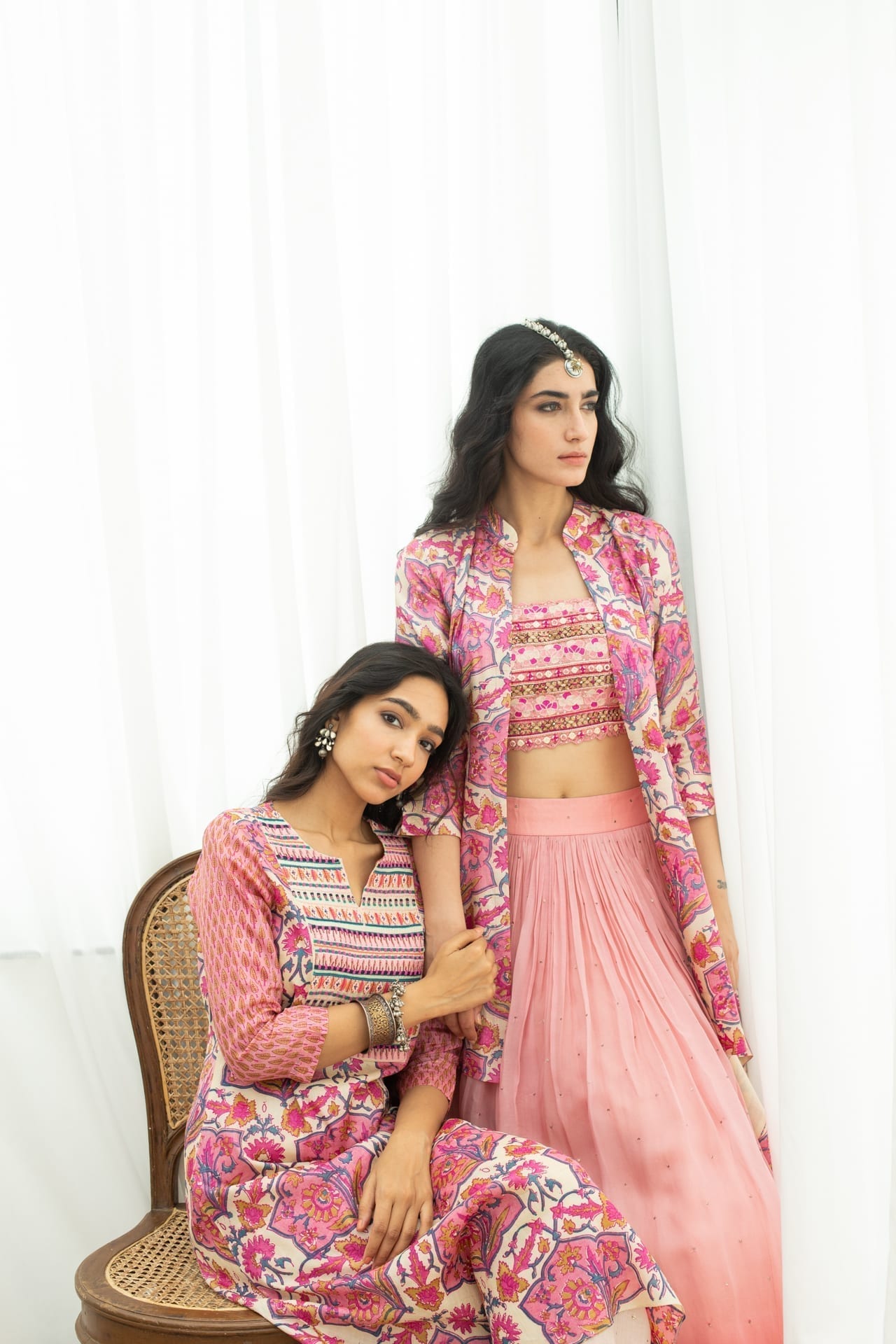 Pink Beadwork Kurta & Pallazo Set