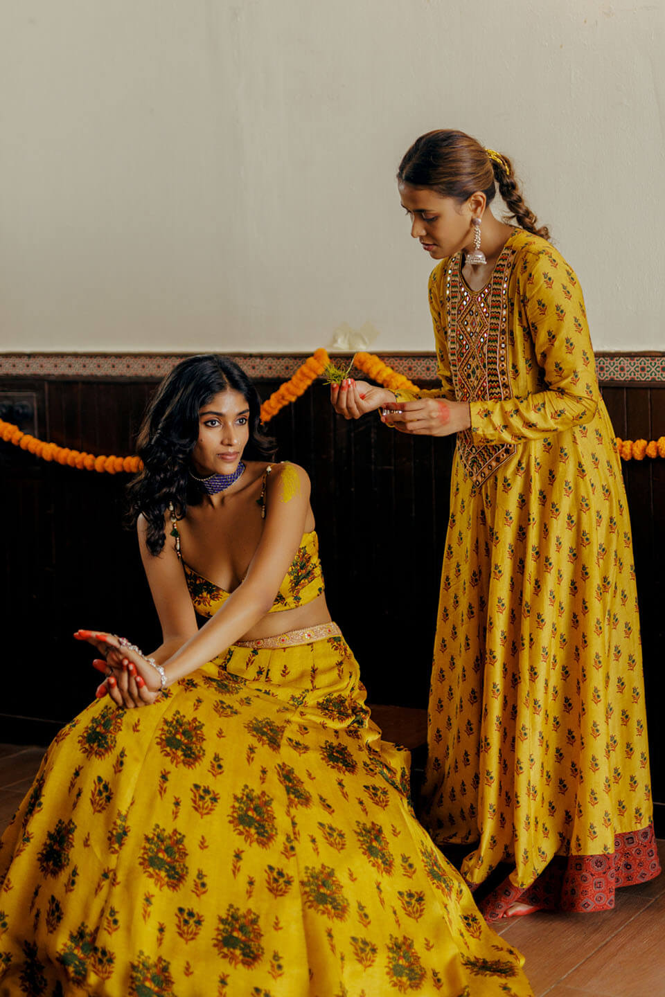 Mustard Mughal Kurta