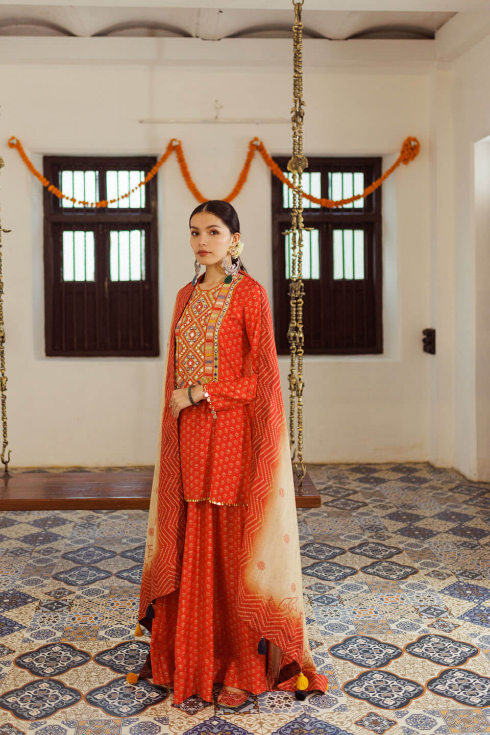 Rosa Nandi Kurta Sharara with Duppata