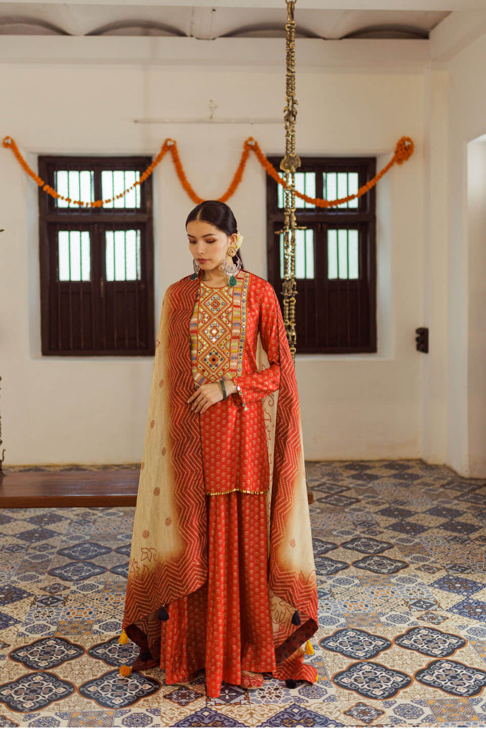 Rosa Nandi Kurta Sharara with Duppata