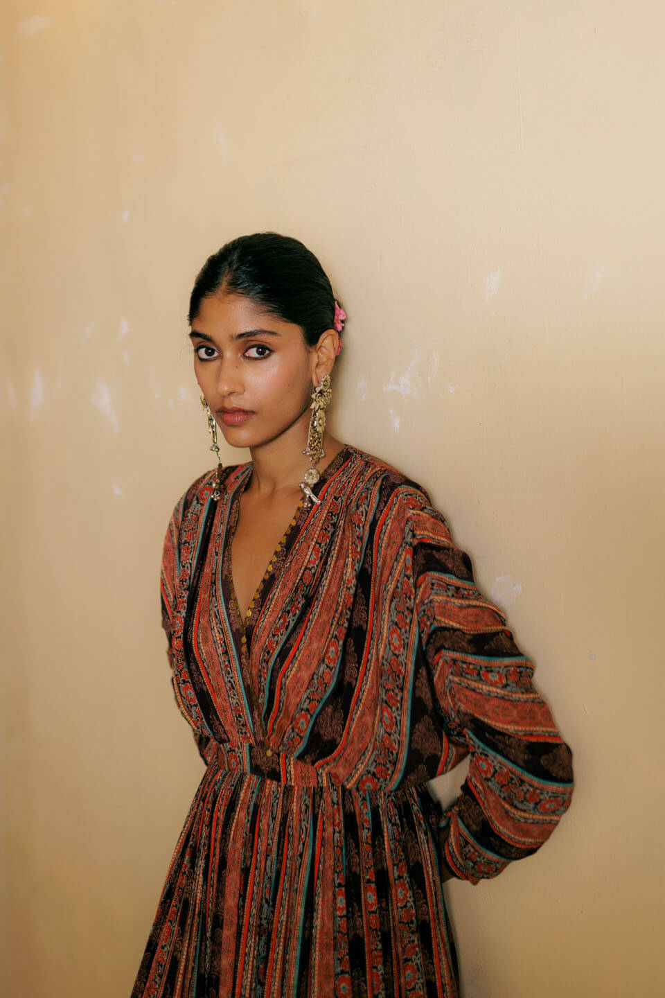 Ajrakh Drape Maxi Dress