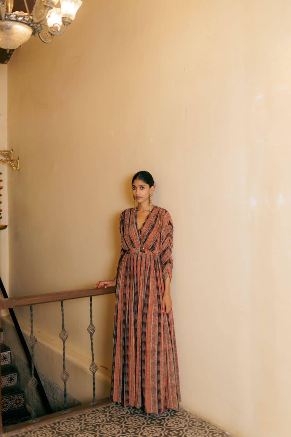 Ajrakh Drape Maxi Dress