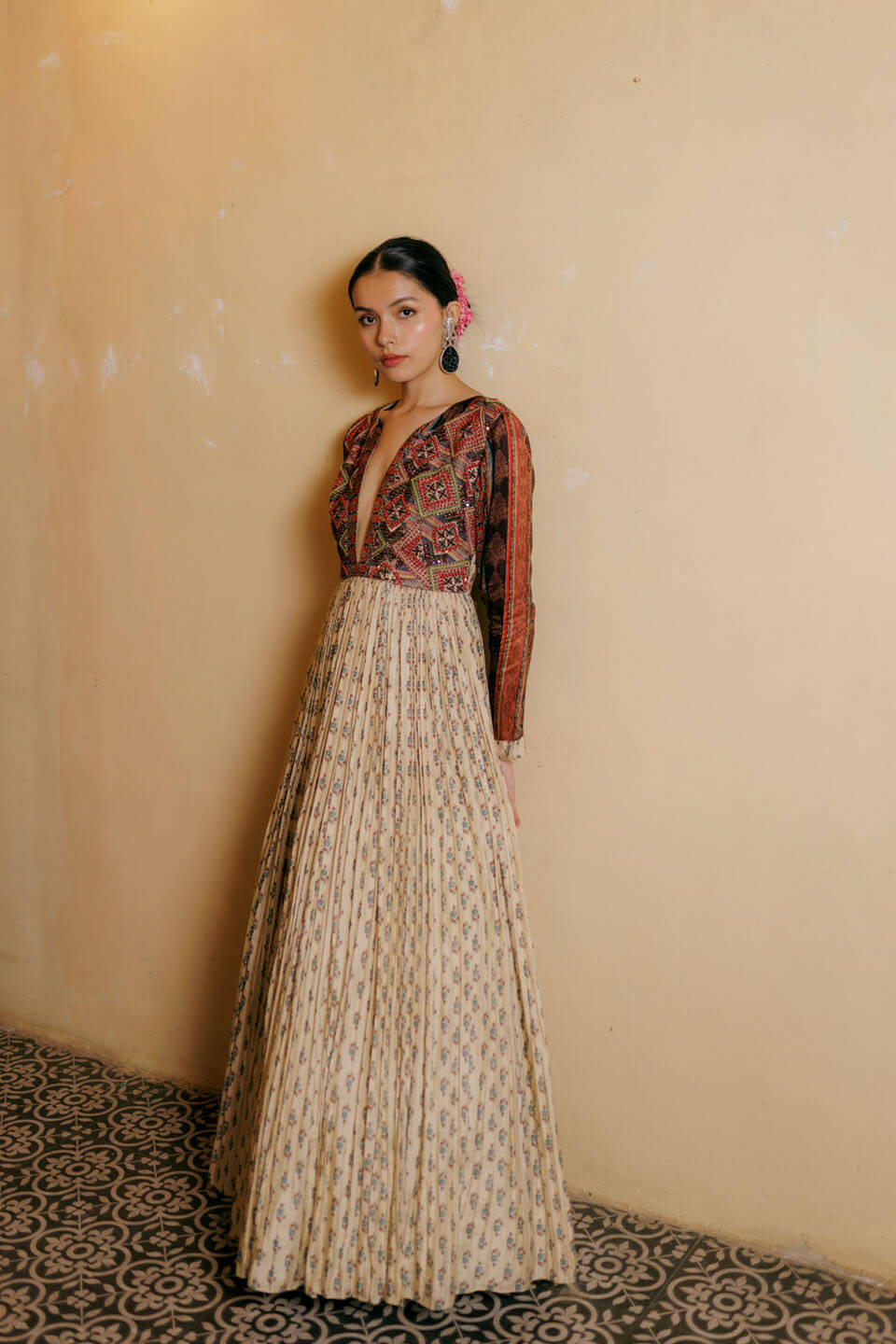 slim fit dress slacks Eid Sequins Embroidery Doris Caftan Kaftan Dress #25S68 – Urgarment main image 0