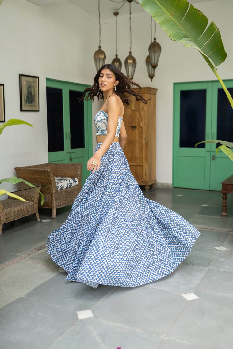 Print On Print Lehenga