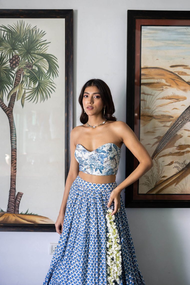 Print On Print Lehenga