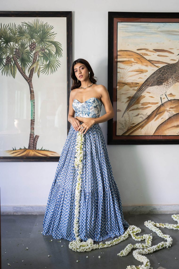 Print On Print Lehenga