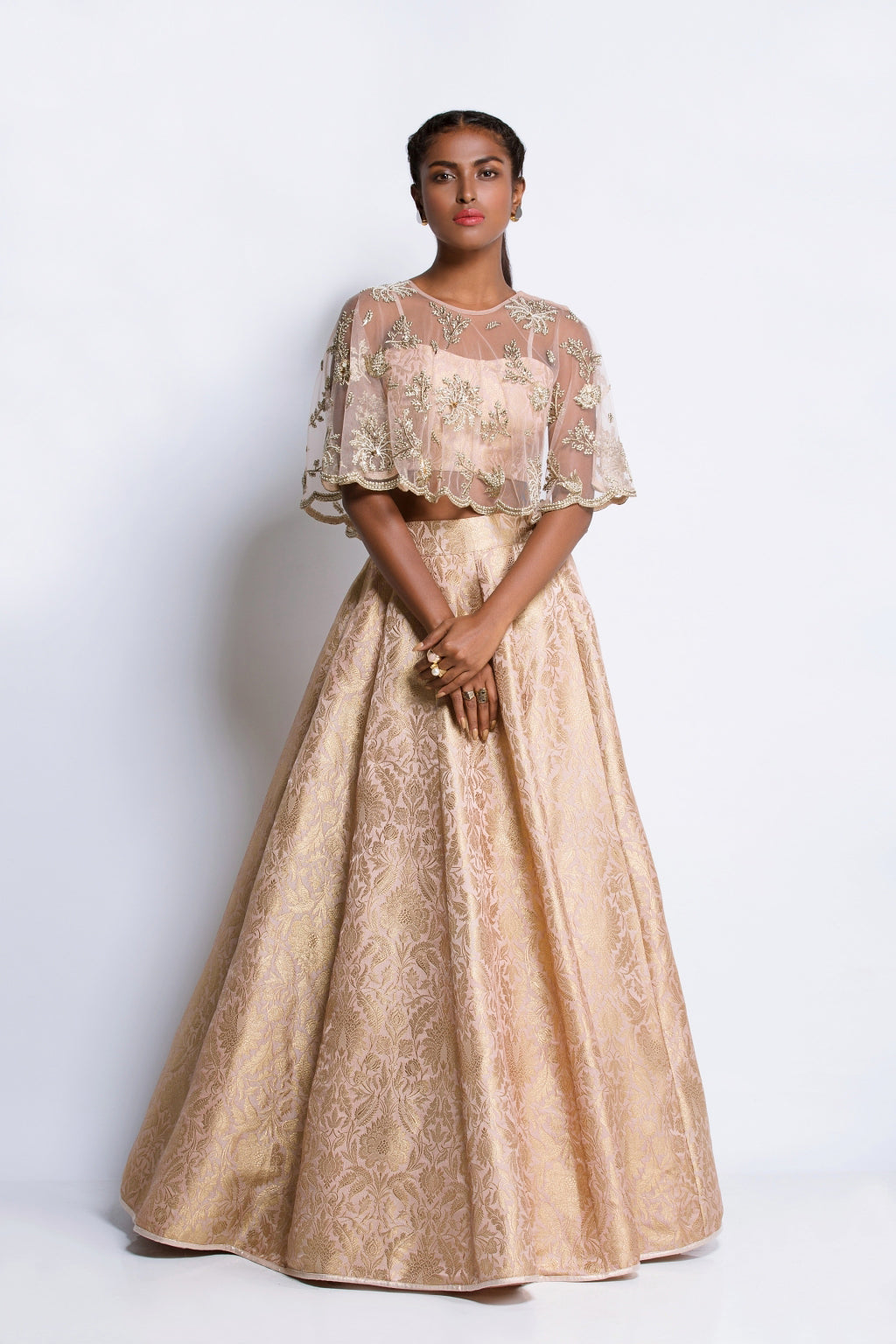 The Blush Cape Lehenga