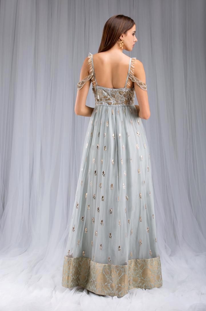 The Leaf Embroidered Gown