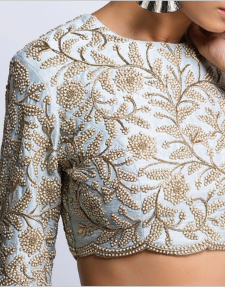 The Powder & Navy Blue Lehenga