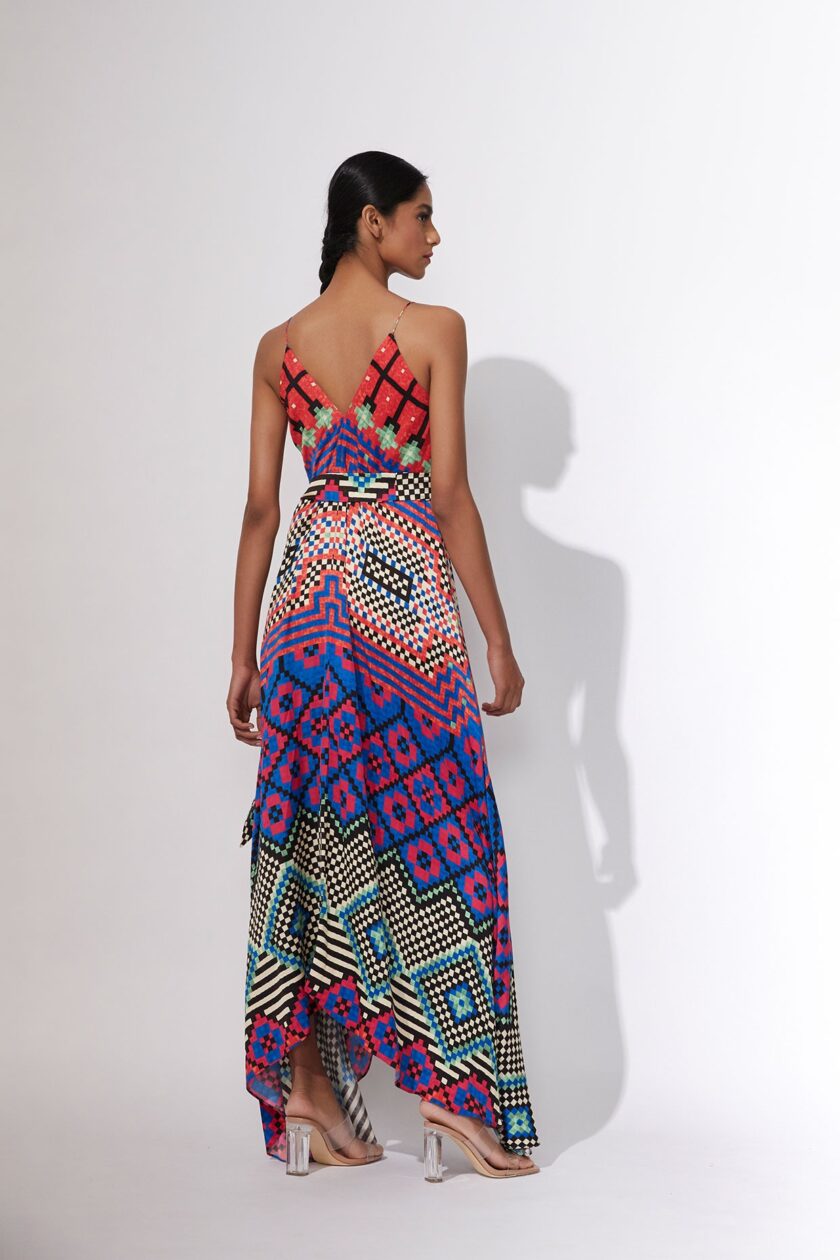 SK Print Dress SS21076