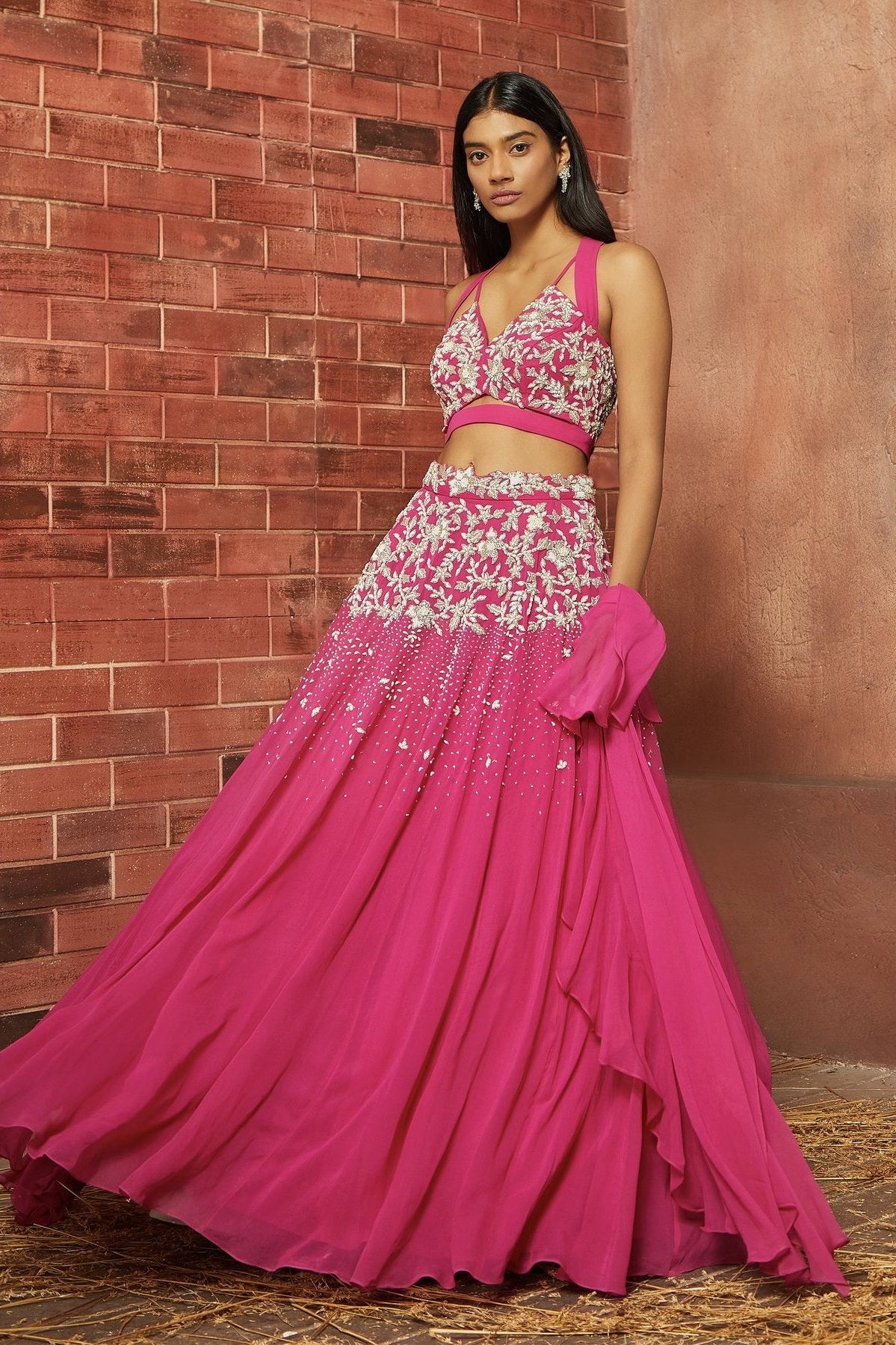 white christmas dresses Magenta Pink Lehenga 10 / Regular