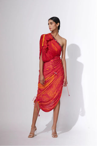 SK Sari Dress Floral Spectra - Ready To Ship