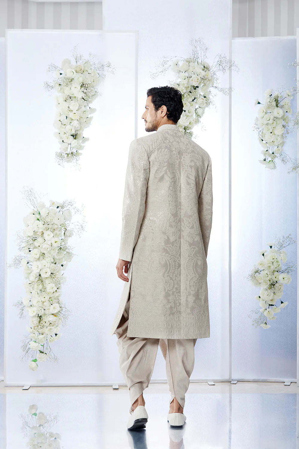 SG Ivory Sequin Sherwani Set