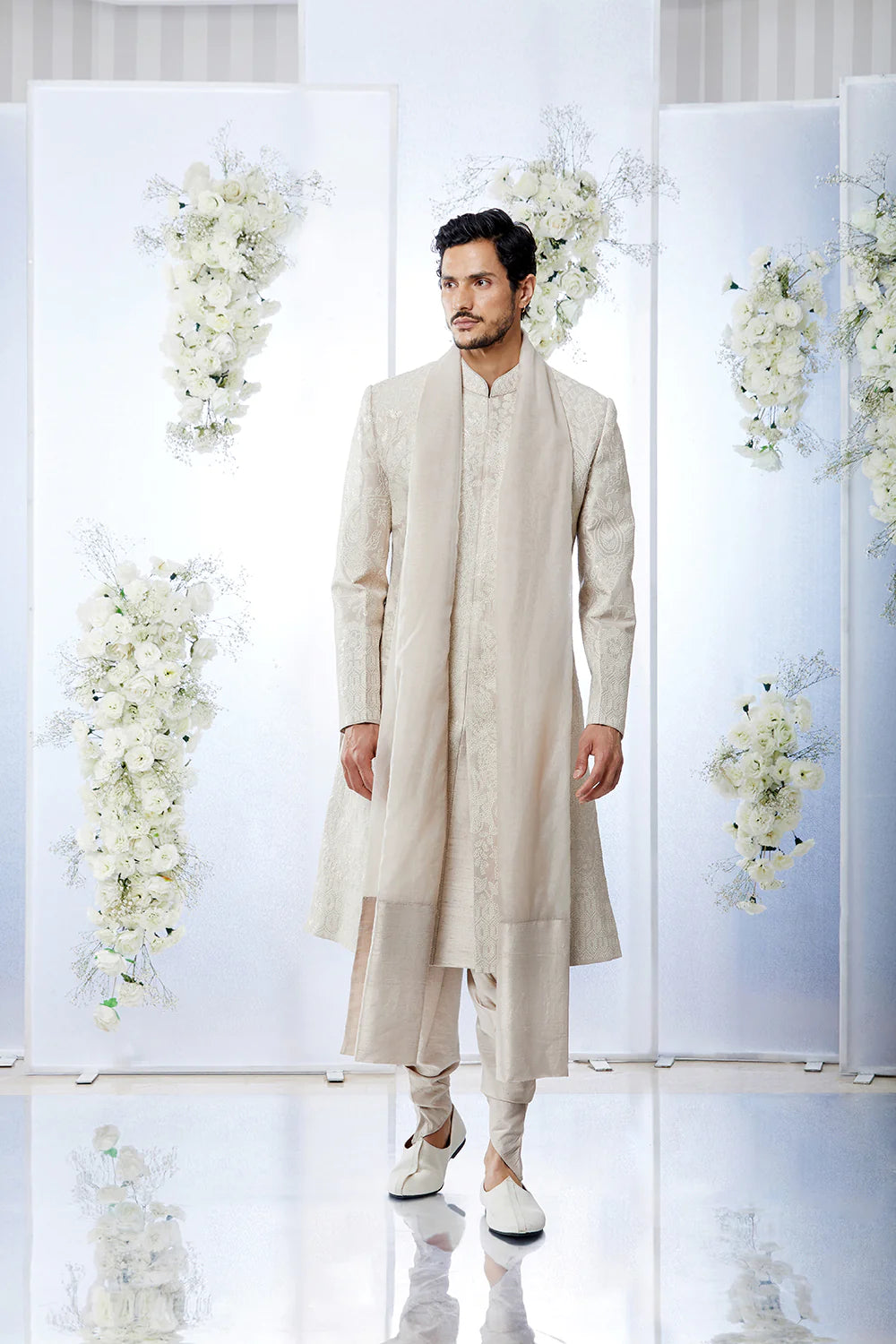 SG Ivory Sequin Sherwani Set