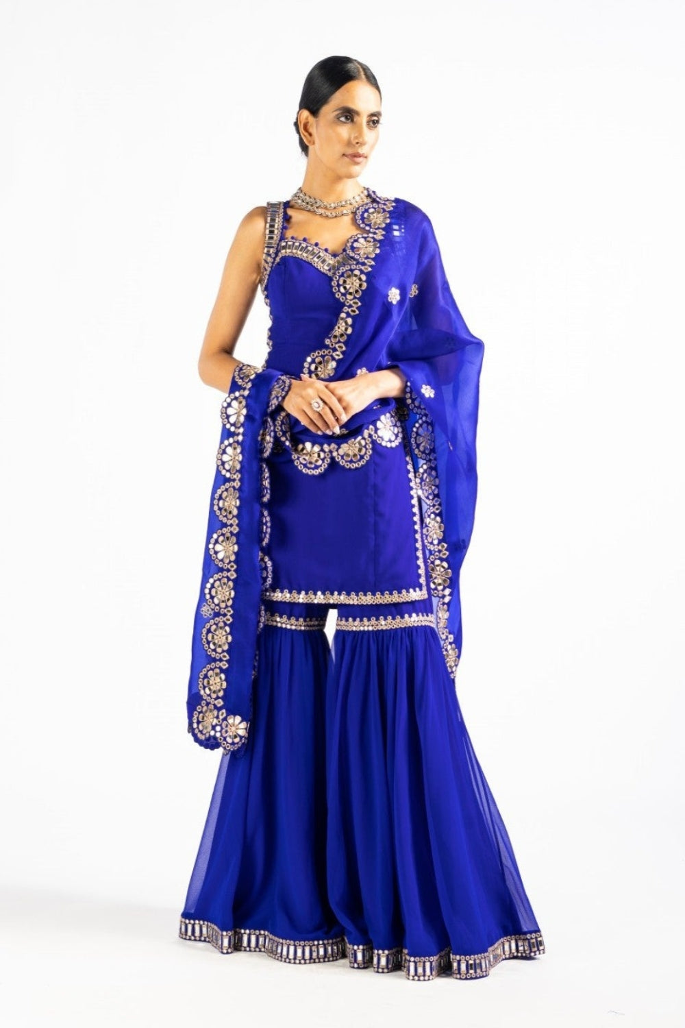 Royal Blue Georgette Sharara