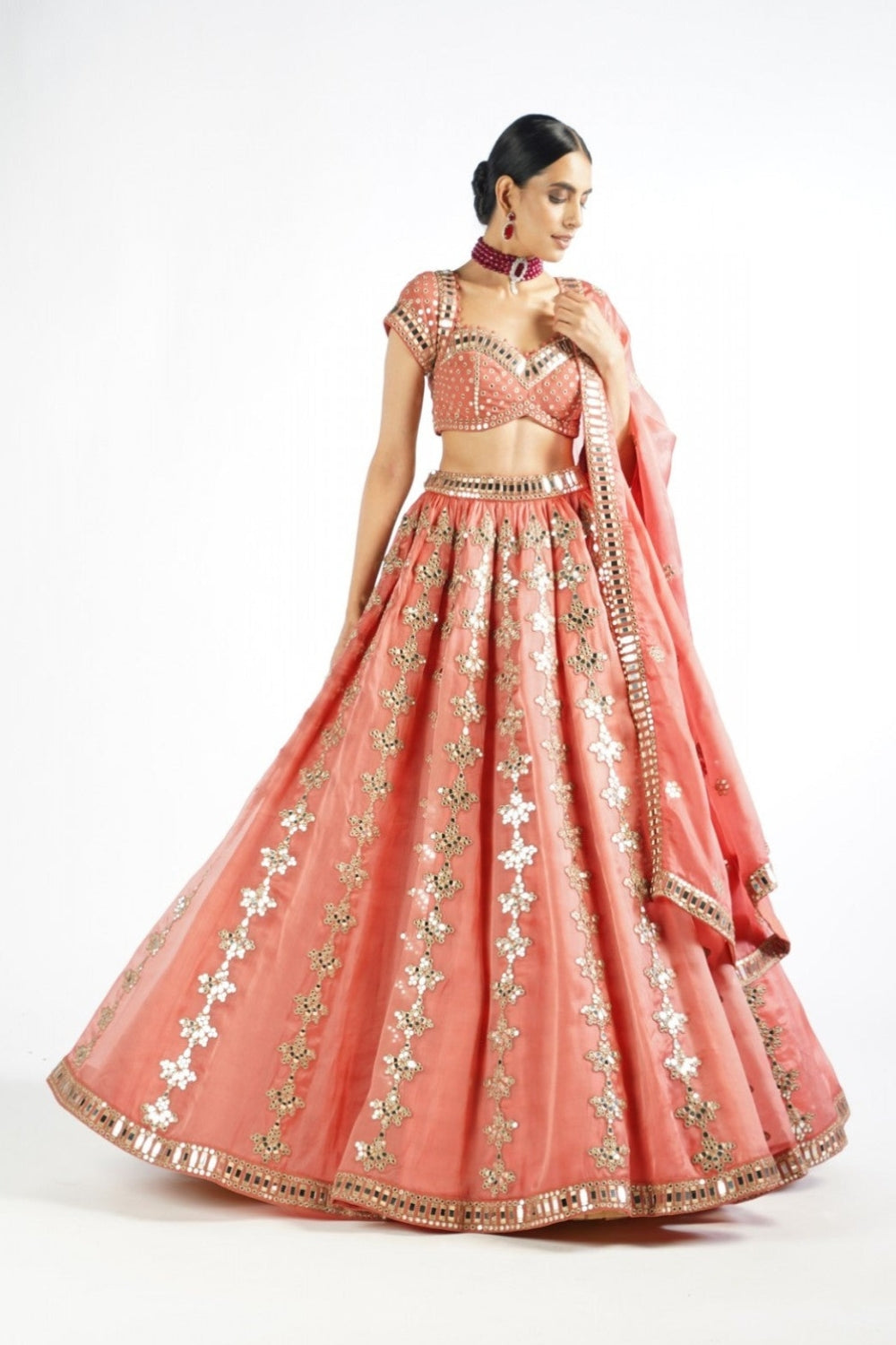 Mellow Rose Chandelier Drop Lehenga Set