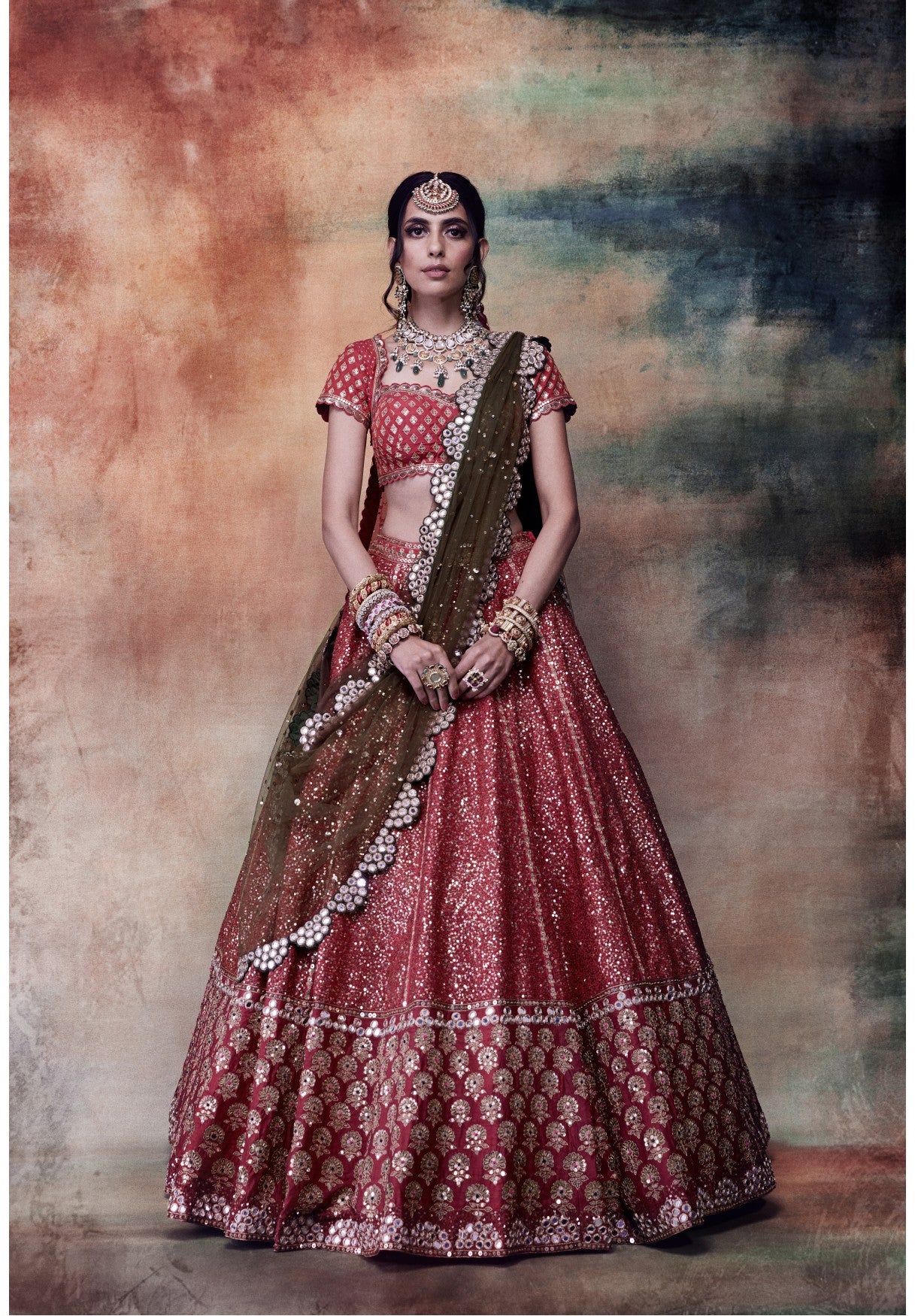 Deep Rust Bridal Lehenga Set
