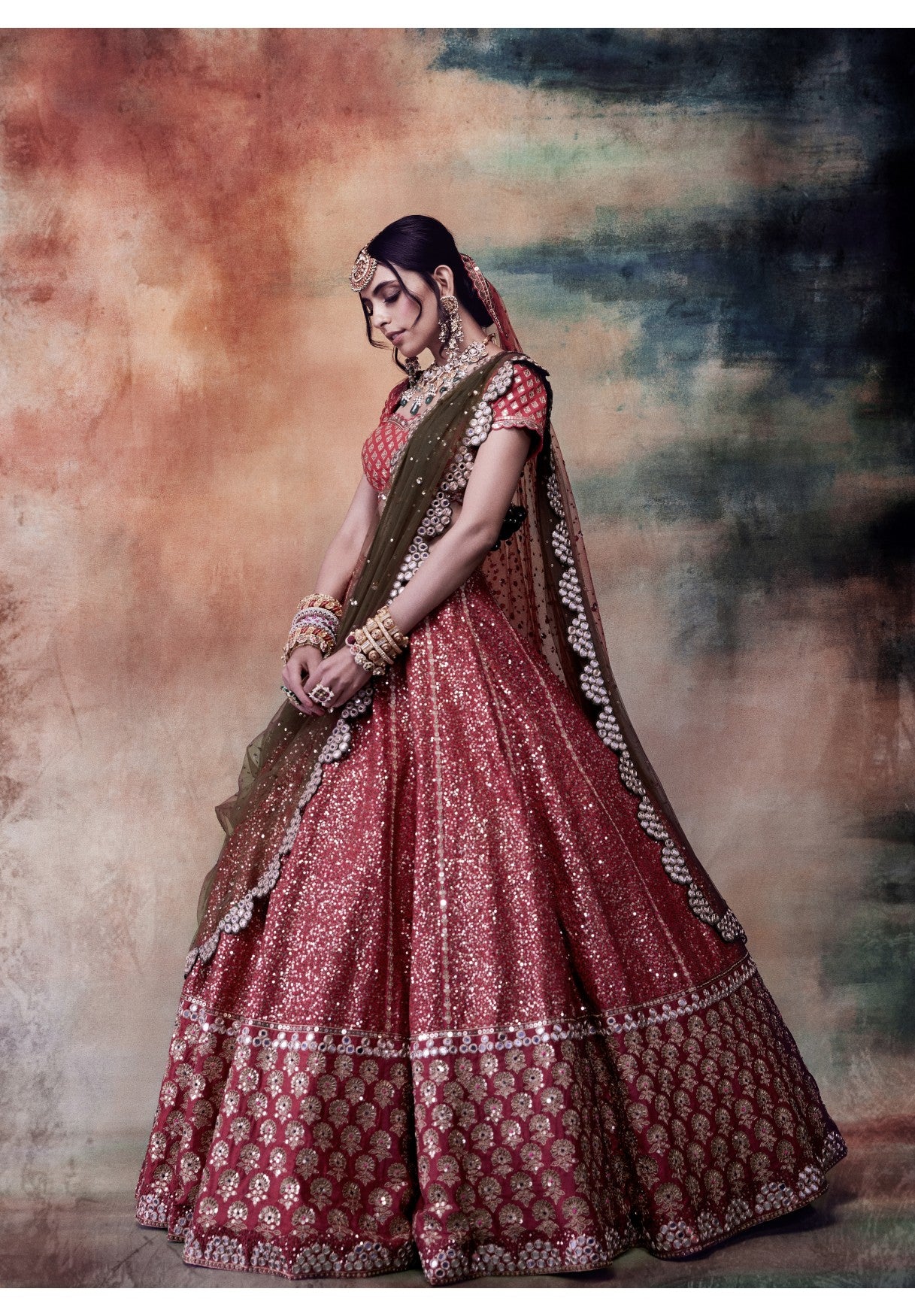 Deep Rust Bridal Lehenga Set