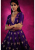 Purple Chand Boota Crop Top Skirt Set