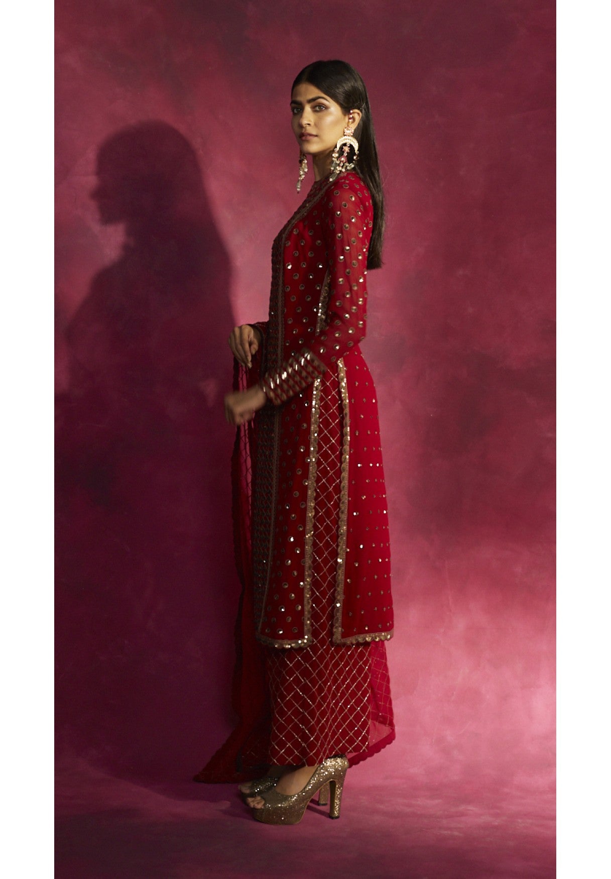 Deep Red Kurta Set