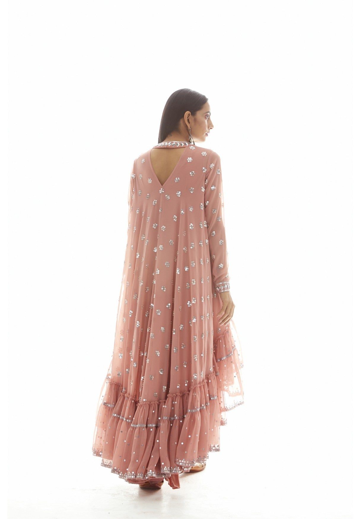 Dusty Rose High Low Kurta Set
